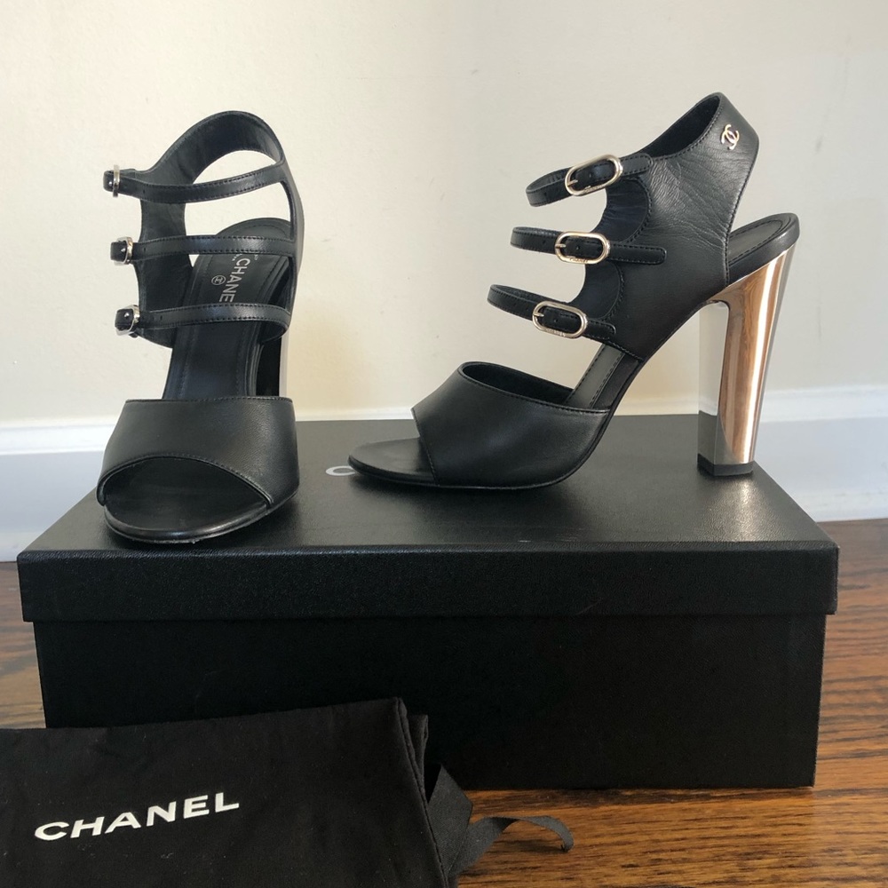 ❌SOLD❌Chanel Mirrored Heels - Picture 1 of 7